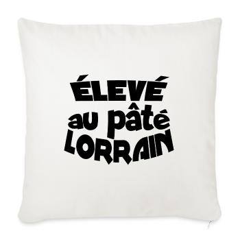 élevé au pâté lorrain - Coussin et housse de 45 x 45 cm - blanc nature - Devant