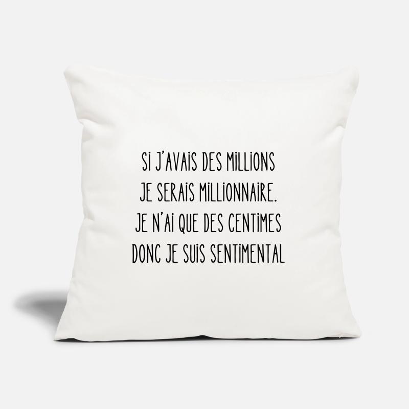 si j'avais des millions Coussin et housse de 45 x 45 cm