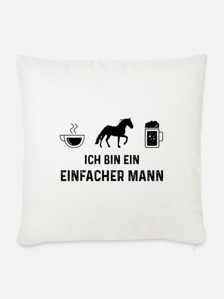 Ich bin ein Einfacher Mann - - Sofakissen mit Füllung 45 x 45 cm - Naturweiß 