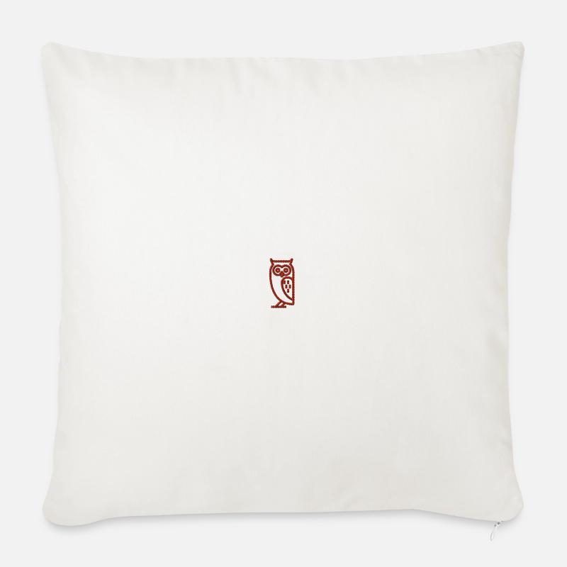 Eule - Sofakissen mit Füllung 45 x 45 cm - Naturweiß 
