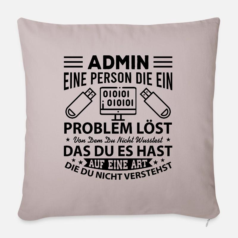 Administrator Admin - Sofakissen mit Füllung 45 x 45 cm - helles Taupe