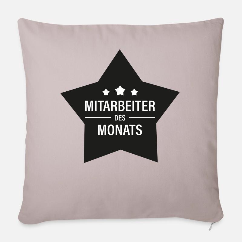 Mitarbeiter des Monats - Sofakissen mit Füllung 45 x 45 cm - helles Taupe