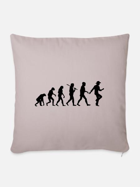 Evolution Linedance Männer - Sofakissen mit Füllung 45 x 45 cm - helles Taupe