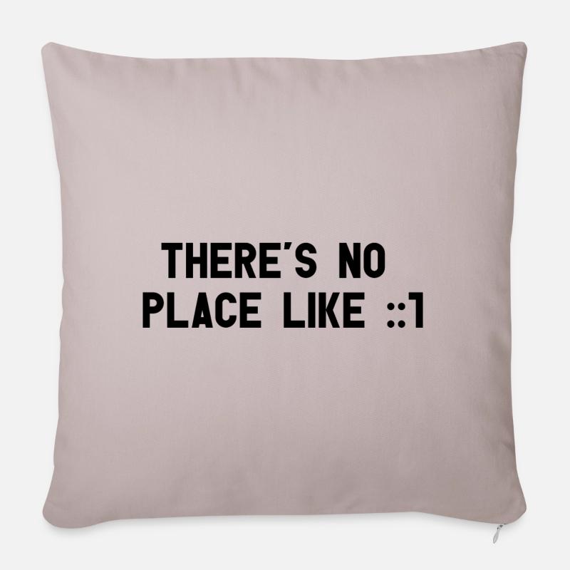 Il n'y a aucun endroit comme :: 1 Home IPv6 Localhost - Coussin et housse de 45 x 45 cm - taupe clair
