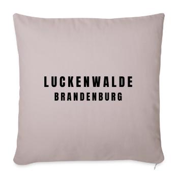Luckenwalde Brandebourg - Coussin et housse de 45 x 45 cm - taupe clair - Devant