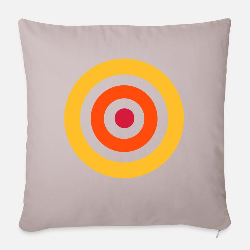 Bunte kreise - Sofakissen mit Füllung 45 x 45 cm - helles Taupe