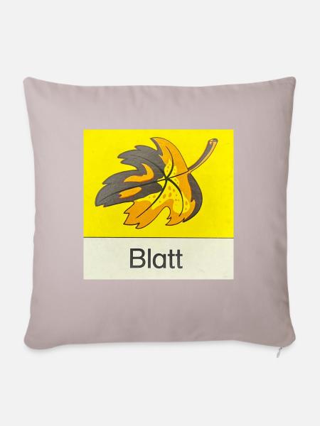 Blatt - Sofakissen mit Füllung 45 x 45 cm - helles Taupe