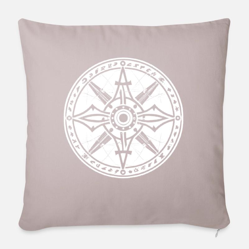 Black Coven - Roue du Temps - Coussin et housse de 45 x 45 cm - taupe clair