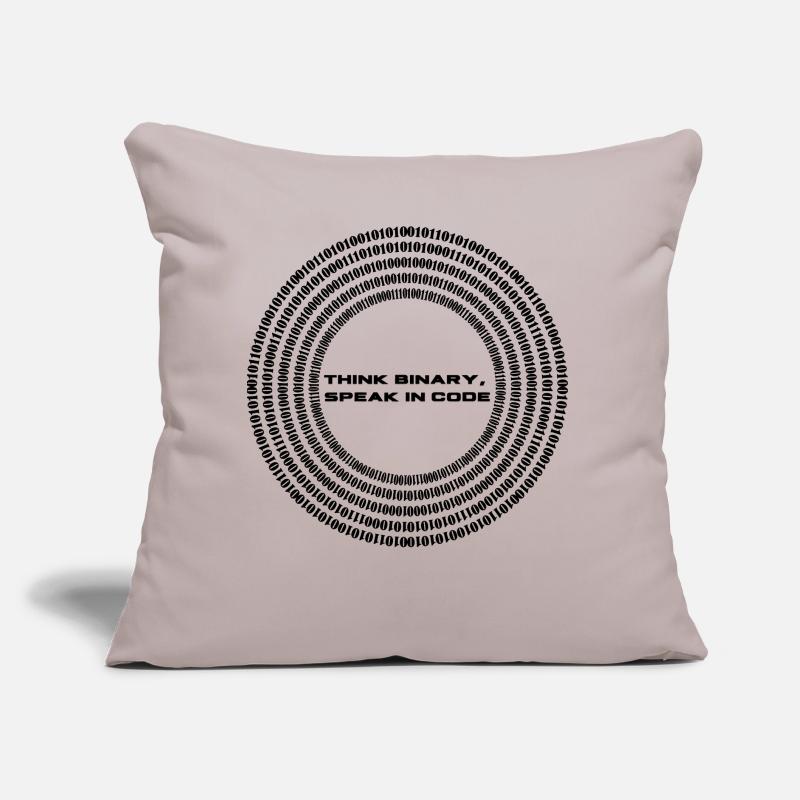 Think binary - speak in code Sofakissen mit Füllung 45 x 45 cm