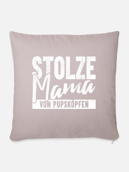 Stolze Mama von Pupsköpfen - Sofakissen mit Füllung 45 x 45 cm - helles Taupe