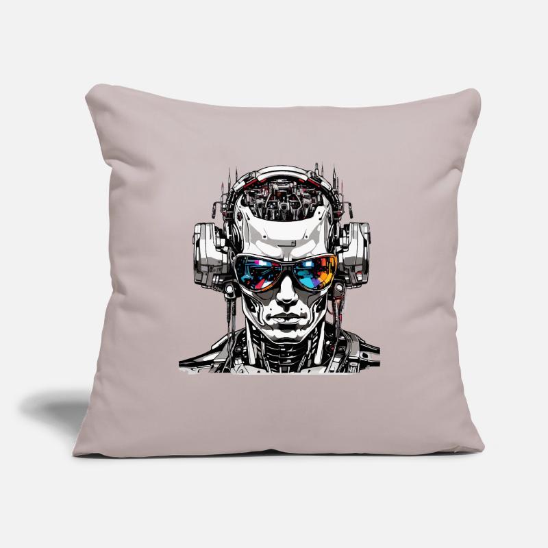 Android, Cyborg Deejay, TRANCE Sofa pillow with filling 45cm x 45cm