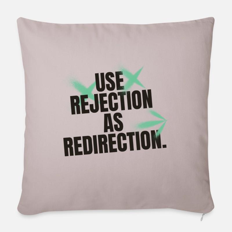 USE REJECTION AS REDIRECTION - Sofa pillow with filling 45cm x 45cm - light taupe