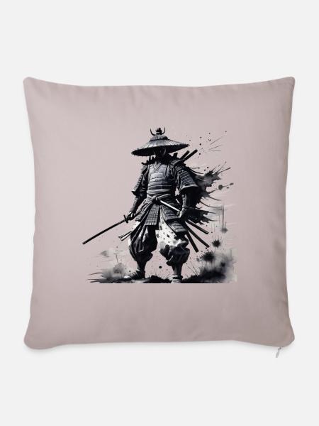 Samurai Splash Wasserfarbe - Sofakissen mit Füllung 45 x 45 cm - helles Taupe