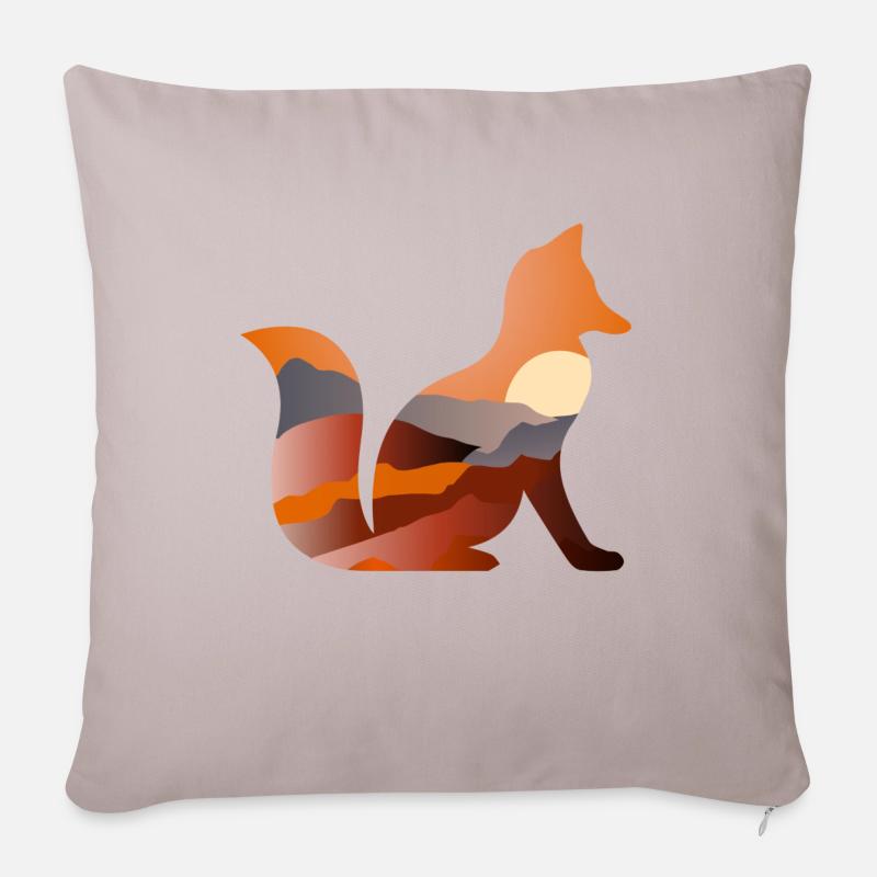 Fuchs - Sofakissen mit Füllung 45 x 45 cm - helles Taupe