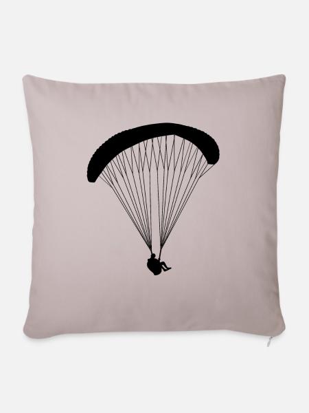 Gleitschirm - Sofakissen mit Füllung 45 x 45 cm - helles Taupe