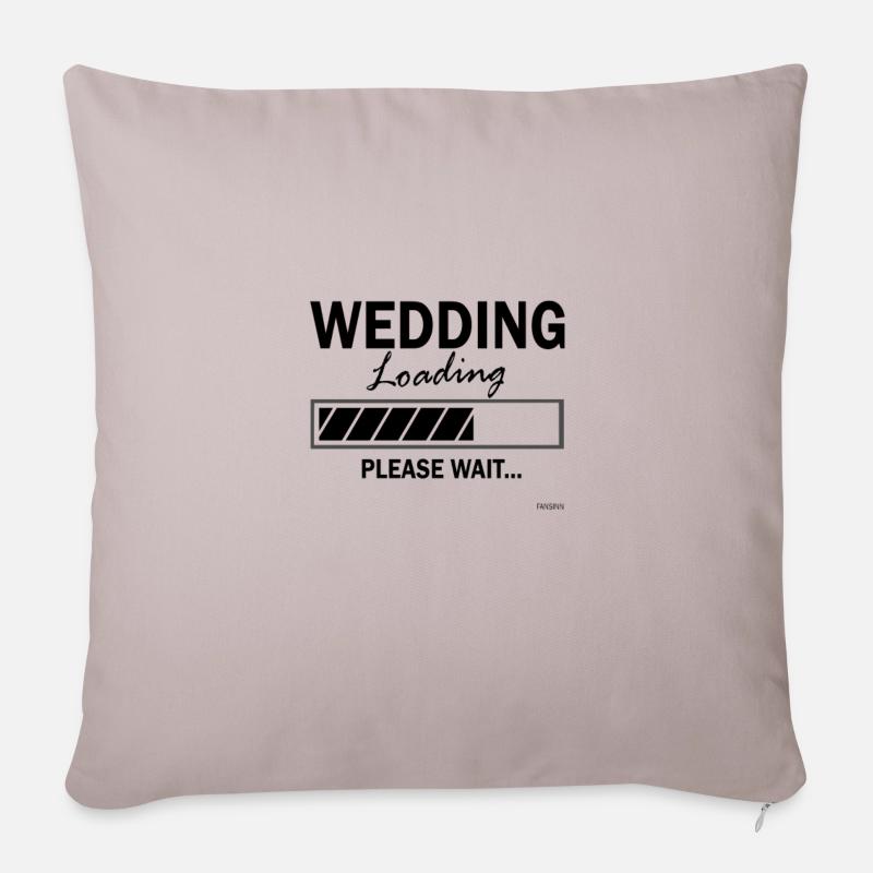 Hochzeit Junggesellenabschied Ehe Liebe Geschenk - Sofakissen mit Füllung 45 x 45 cm - helles Taupe