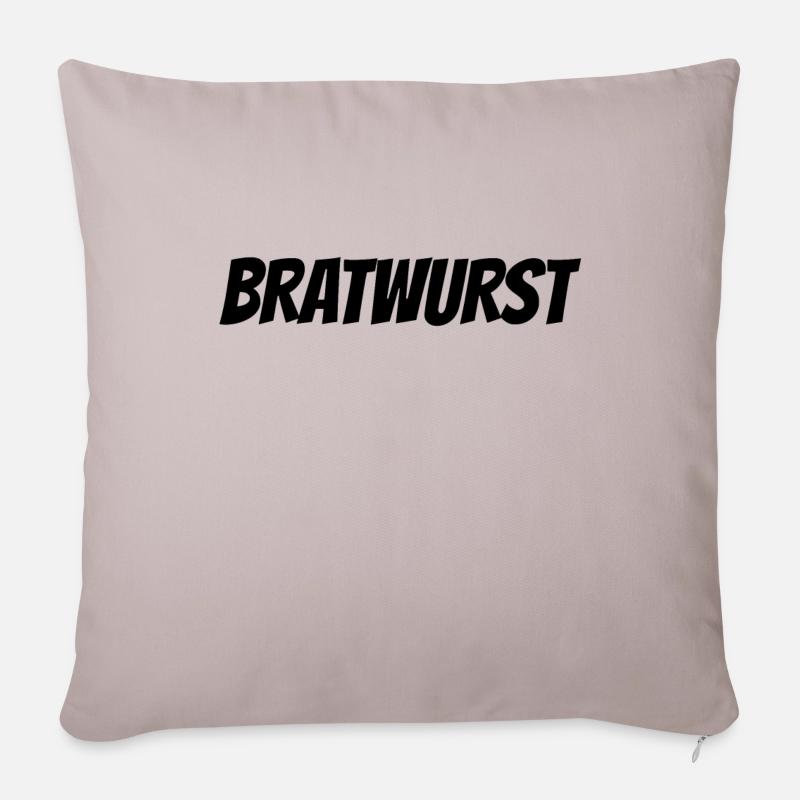 Bratwurst Bratwurst - Sofakissen mit Füllung 45 x 45 cm - helles Taupe