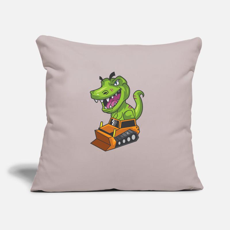 Dinosaur construction worker dino gift excavator Sofa pillow with filling 45cm x 45cm