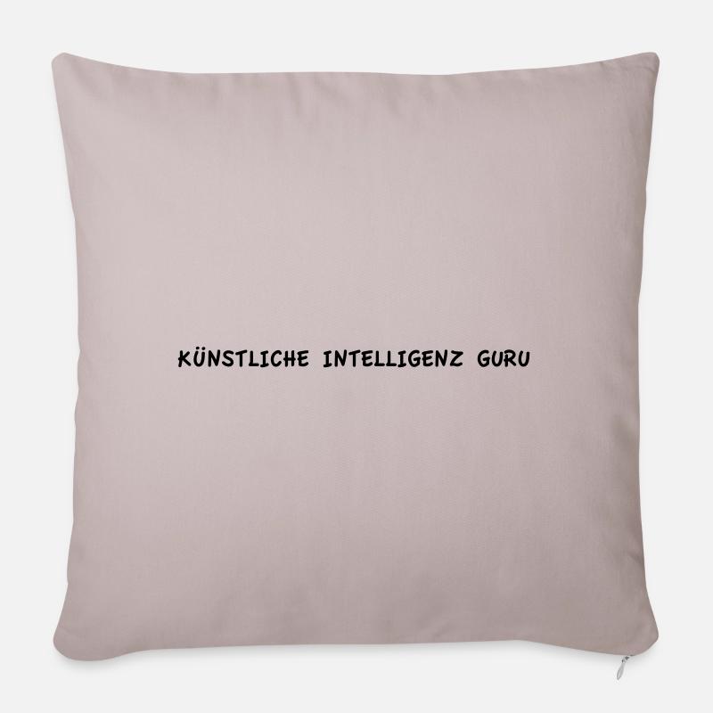 Artificial Intelligence Guru - Sofa pillow with filling 45cm x 45cm - light taupe