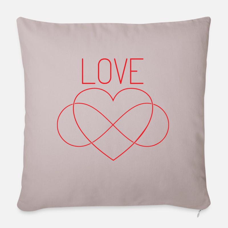 Unendlichkeit Liebe Zeichen Freundschaft - Sofakissen mit Füllung 45 x 45 cm - helles Taupe