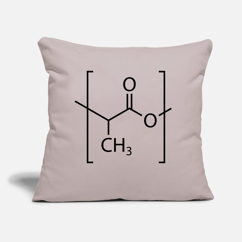 Molécule d'acide polylactique (PLA). Coussin et housse de 45 x 45 cm
