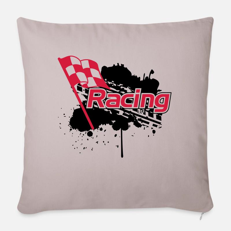 Racing - Sofakissen mit Füllung 45 x 45 cm - helles Taupe