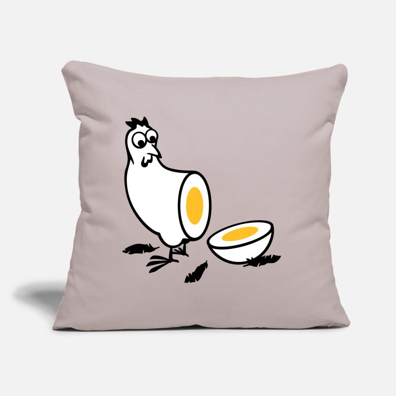Huhn oder Ei Sofakissen mit Füllung 45 x 45 cm