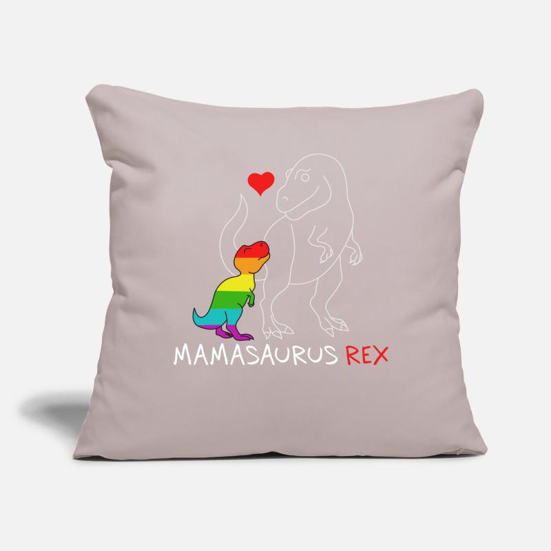 Mamasaurus Rex | Mutter | Neue Mama Regenbogen queer Sofakissen mit Füllung 45 x 45 cm
