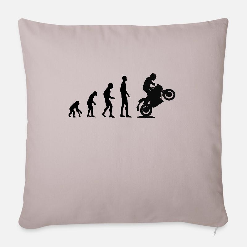 Evolution motorcycle - Sofa pillow with filling 45cm x 45cm - light taupe