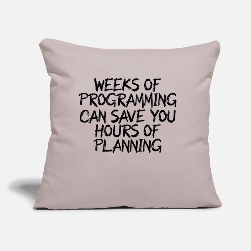 semaines de programmation Coussin et housse de 45 x 45 cm