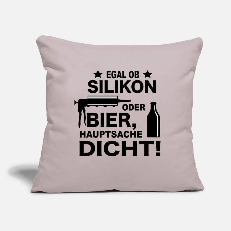 Handwerker Witze Silikon oder Bier Meme Geschenk Sofakissen mit Füllung 45 x 45 cm