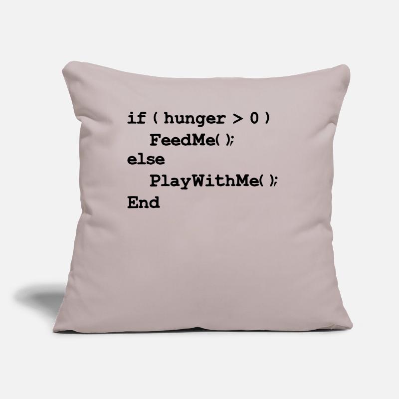 Feed Me Play With Me Javascript Baby Bodysuit Coussin et housse de 45 x 45 cm