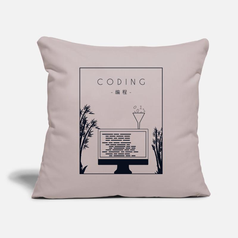 Coding Chinese Hanzi Coder Engineer Software Sofa pillow with filling 45cm x 45cm