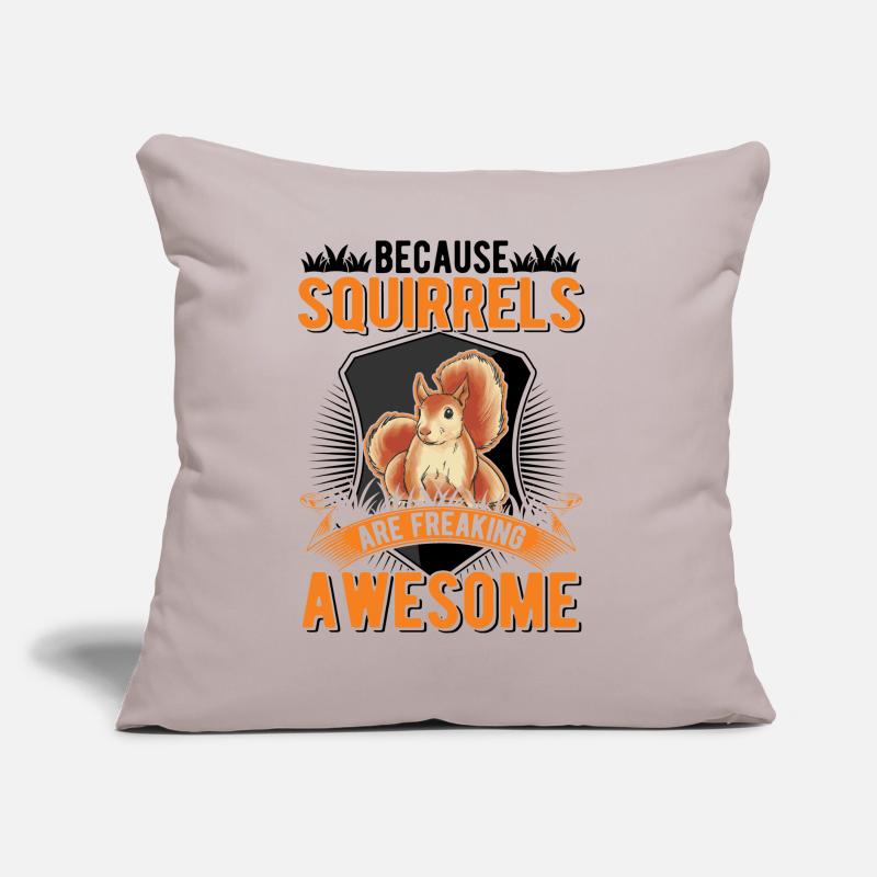 Squirrel Gift Squirrel Grey Squirrel Sofa pillow with filling 45cm x 45cm