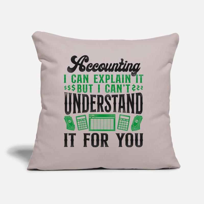Comptable Comptable Comptable Comptabilité Coussin et housse de 45 x 45 cm