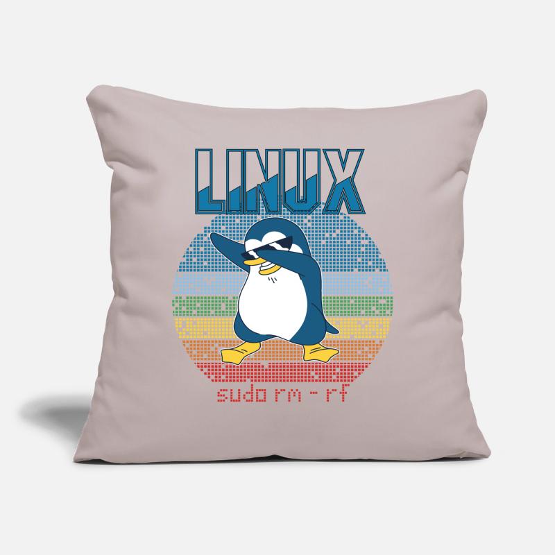 Linux Sudo Root Geek Admin Penguin Nerd Programmer Sofakissen mit Füllung 45 x 45 cm
