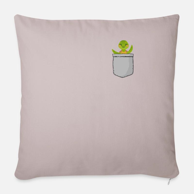 Sea Turtle Tortoise Pocket - Sofakissen mit Füllung 45 x 45 cm - helles Taupe