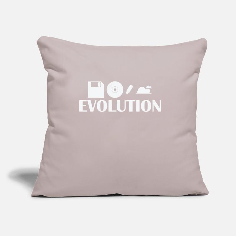 Evolution Diskette CD USB Stick Cloud Sofakissen mit Füllung 45 x 45 cm