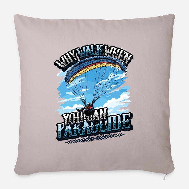 Parachutisme Parachutisme Parapente - Coussin et housse de 45 x 45 cm - taupe clair
