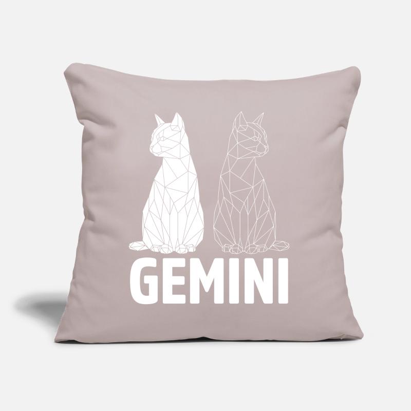 Gémeaux Coussin et housse de 45 x 45 cm