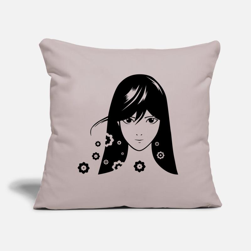 Mädchen Comic Sofakissen mit Füllung 45 x 45 cm
