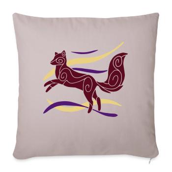 Polar renard - Coussin et housse de 45 x 45 cm - taupe clair - Devant