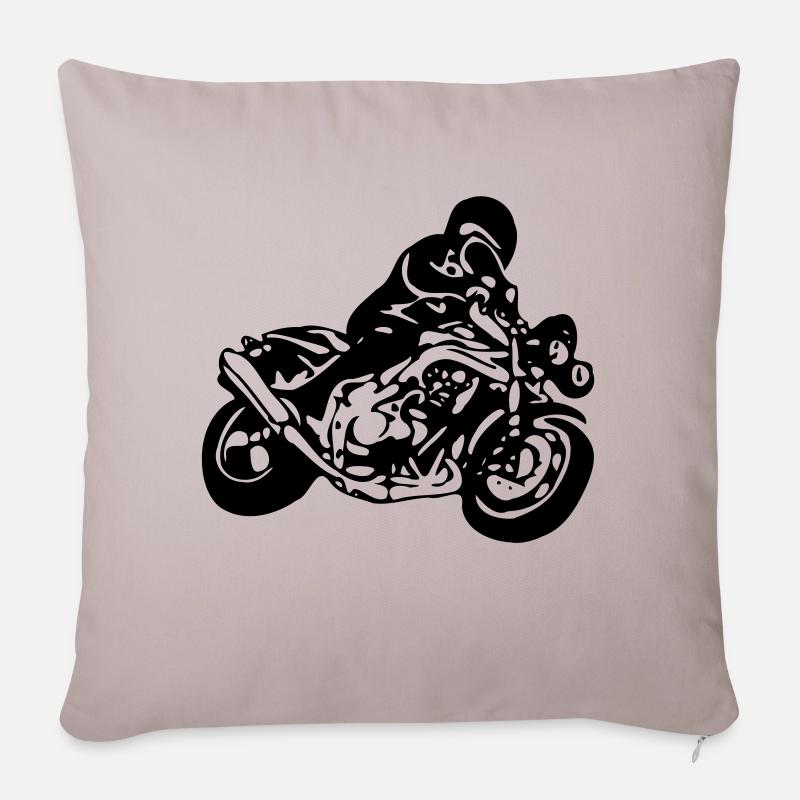 motocycle - Coussin et housse de 45 x 45 cm - taupe clair