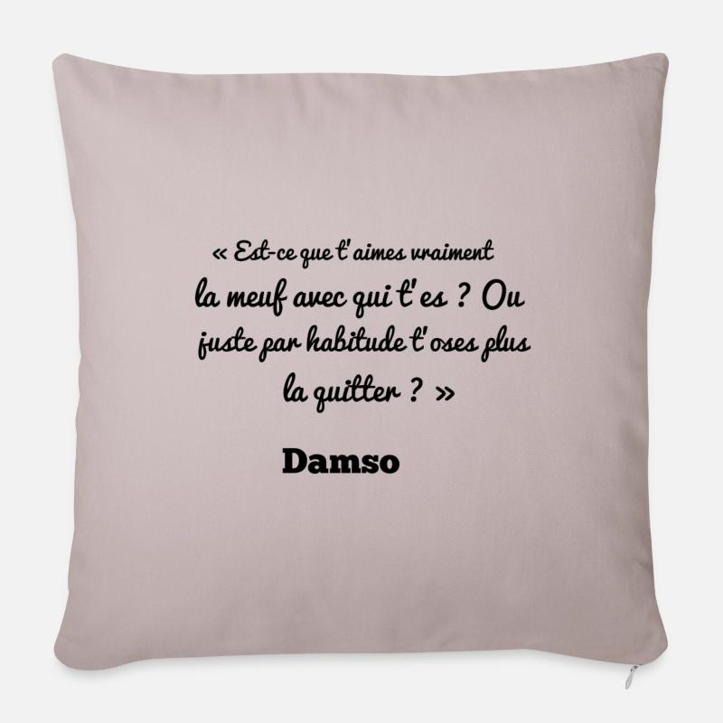 Punchline de Damso - Coussin et housse de 45 x 45 cm - taupe clair