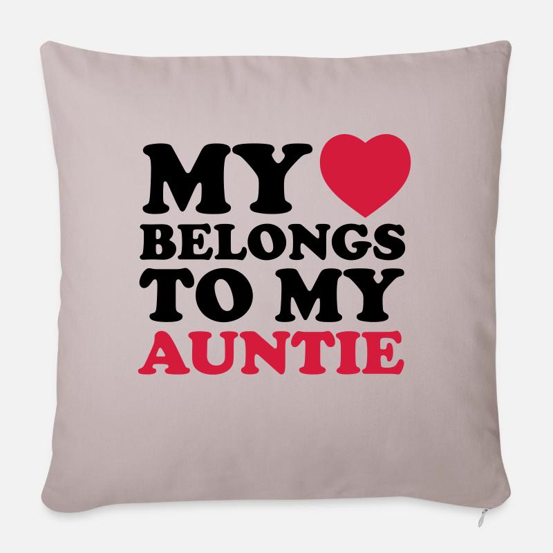 MHBTM auntie - Sofakissen mit Füllung 45 x 45 cm - helles Taupe