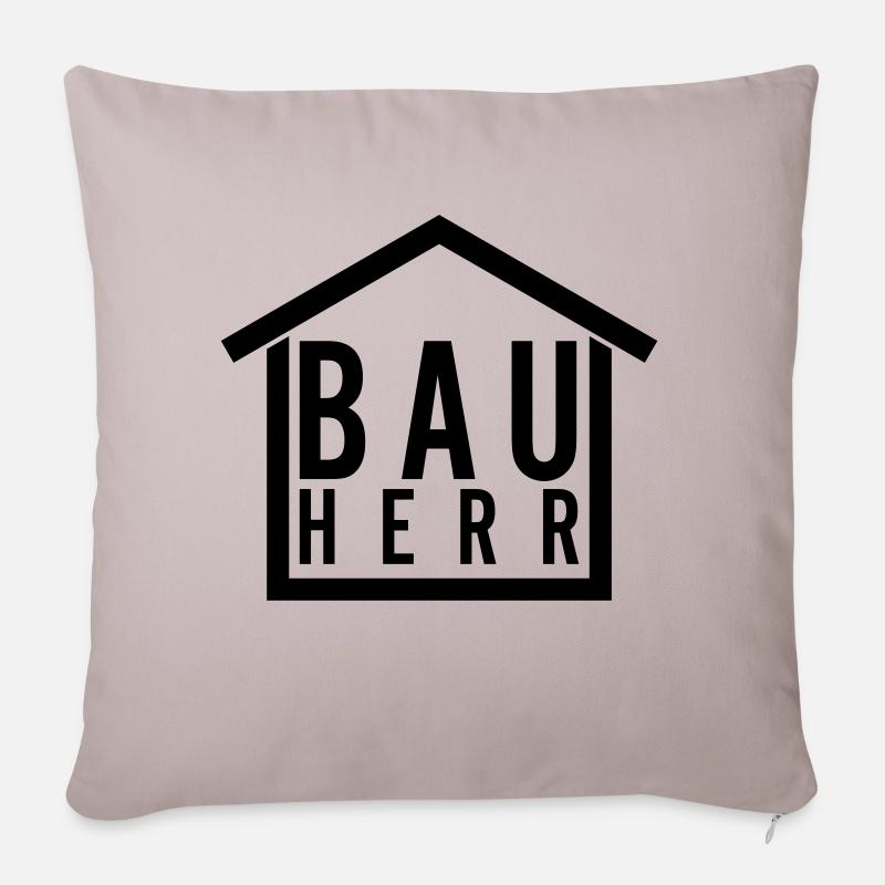 Bauherr - Sofakissen mit Füllung 45 x 45 cm - helles Taupe