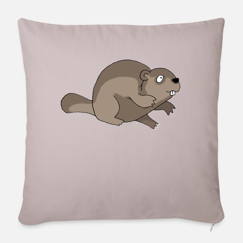 Biber - Sofakissen mit Füllung 45 x 45 cm - helles Taupe