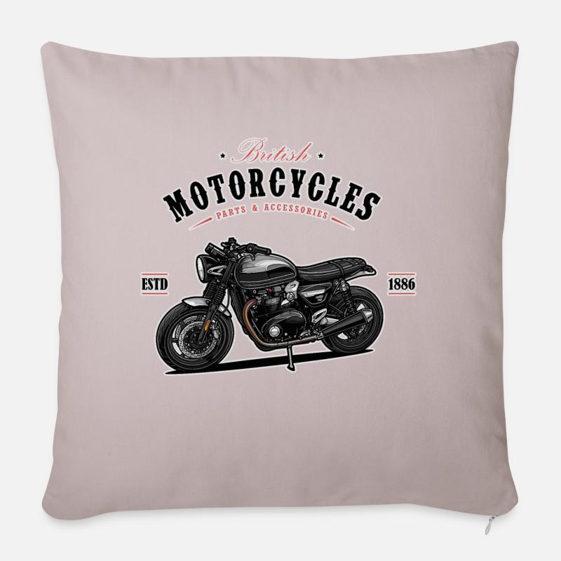 Modern Classic // Custom // Motorrad - Sofakissen mit Füllung 45 x 45 cm - helles Taupe