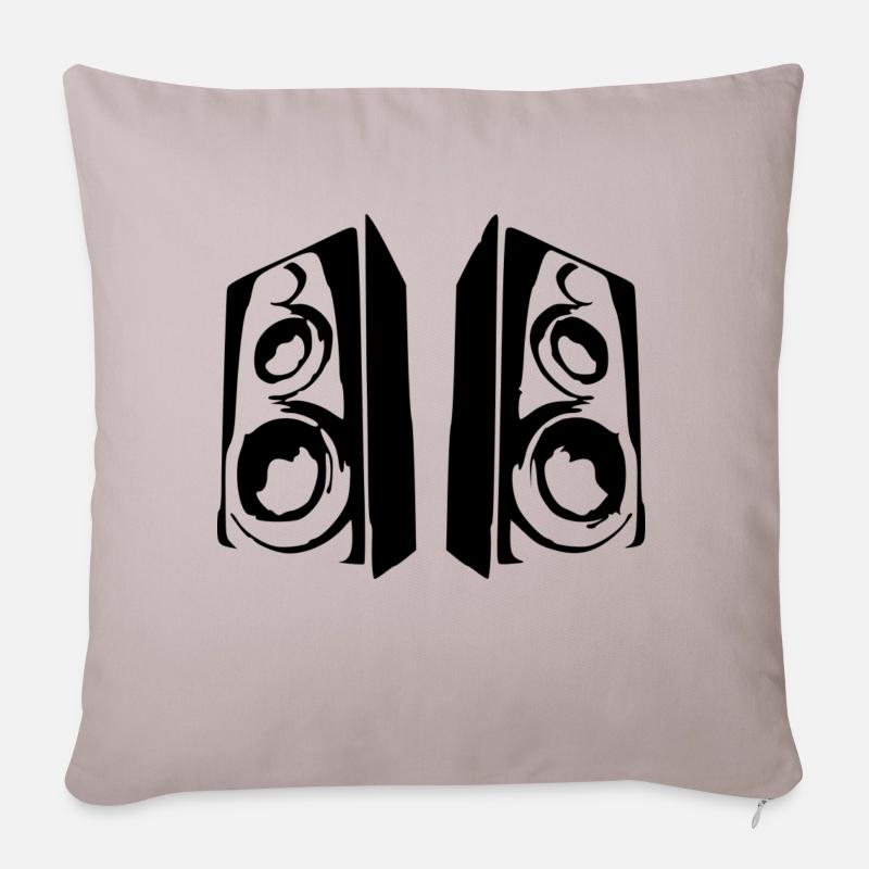 système de son juke-box - Coussin et housse de 45 x 45 cm - taupe clair