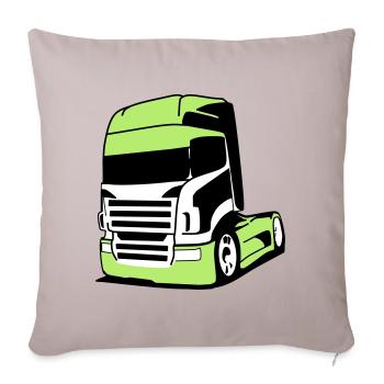 Striking V8 truck - Sofa pillow with filling 45cm x 45cm - light taupe - Front
